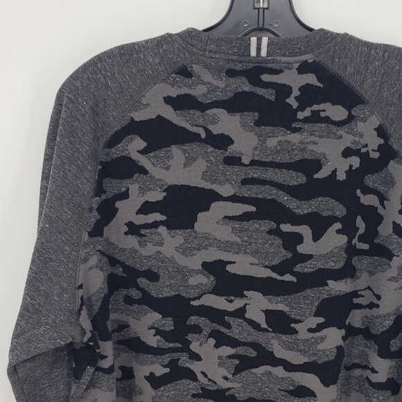 Robert Graham Mooers Camo Pullover Sweatshirt L Mens Crew Neck Cotton Gray Black - Picture 9 of 12